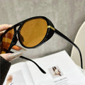 Big Frame Aviator Women Western New Pair Bridge Personality Sunglasses Street Snap Versatile Sun-Proof Sunglasses