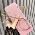 Big Frame Prescription Glasses Frame Fashionable Square Bare Face Anti-Blue Plano Women Finish Item With Rx Frame Prescription Sunglasses