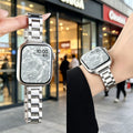 Fits Apple Band apple11 Band 3 Bead Chain Style Precision Steel iwatch10 Metal Couples Men Watch Band
