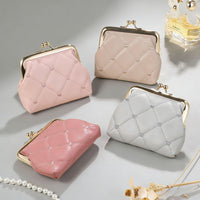 Round Frame Fold Bag Glasses Case Jewelry Storage Bag Round Box Black/White Grid Zipper Bag Fold Reading Glasses