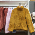Women's Fall-Winter Wool Fleece Stand Collar Cardigan + Jacket 2026 - Milk White