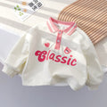Girls' Lace Trim Printed Pullover Hoodie - Spring/Fall