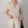 Nengmeng American Retro Lyocell Short Sleeve Set