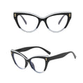 Contrast Cat-Eye Plano Women ins Breeze Western Glasses Frame Men Party Personality Bare Face Stud Wear Jewelry Frame