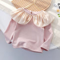 Girls' Tulle Lace Trim Long Sleeve T-Shirt