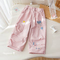Girls' Cartoon Tee and Cargo Pants 2-Piece Set