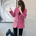 Women's Spring Office Korean Petite Blazer + Top 2026 | Casual Blouse - Red