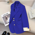 Women's Fall Korean Designer Blazer + Top 2026 | Casual Blouse - Black