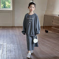 Girls' Raglan Hoodie & Skirt Set