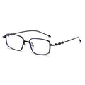Photochromic Anti-Blue-Light Glasses Fashionable Metal Plano Influencer Student Style No Rx Frame Small Square Frame Plano