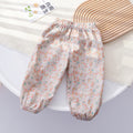 Girls' Flower Print Casual Track Pants - Spring/Fall