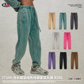 ARTIE Men's Streetwear Retro Batik Distressed Washed Loose Fit Sweatpants