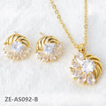 Fresh Sweet Colorful Cubic Zirconia Flower Stud Korean Style Fashionable Earrings Women Light Luxury Premium Versatile Spring/Summer Earrings