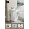 Liangle pedestal basin double-hole washstand basin ceramic household mop pool washstand basin one-piece hand wash basin