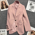 Women's Fall Casual Elegant Blazer + Top 2026 | Casual Blouse - Beige