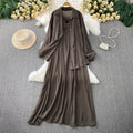 Casual Slimming Long Sleeve Lightweight Loose Dress + Shirt + Camisole 2-Piece Set
