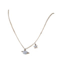 Western Fashionable Simple Full Diamond Saturn Necklace Short Rhinestone Star Choker Elegant Clavicle Chain Accessory N6192