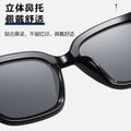 Men Sunglasses Style Premium UV-Proof Driving Square Frame Round Face Slender Glasses Influencer TikTok Live Sunglasses
