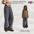 Unisex Washed Retro Frayed High-Street Pants