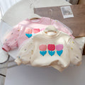 Girls' Flower Embroidered Hoodie - Spring/Fall