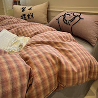 Pink Coffee ge / 0.9m Bed - 3-Piece Flat Sheet - Fits 150x200cm Duvet