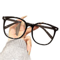 Big Frame Anti-Blue Plano Women Can Fit Prescription Personality Retro Glasses Square Frame Bare Face Wear Jewelry Glasses Frame