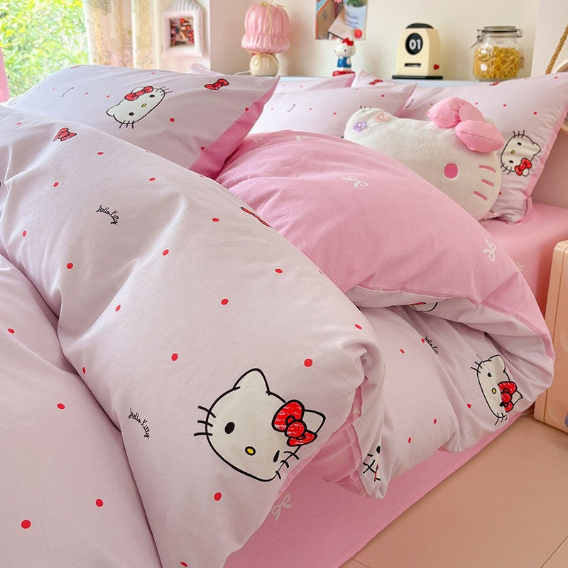 Sanrio Clear Sky Milk Kitty Cotton 4-Piece Kids' Bedding Set - view 2
