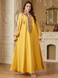 Women's Ethnic Long Sleeve Loose Dress + Long Skirt Set 2026 | Summer Mini Skirt - Apricot
