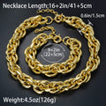 EU/US Import Thick Bracelet Personality Hip-Hop Breeze Gold Plated Handmade Bracelet Water No Fade Premium Plain Band Chain