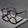 Tortoise Shell Anti-Blue Plano Glasses Frame New Western Stud Square Wear Jewelry Glasses Women Bare Face Versatile Frame
