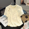 large size new chinese style disc button short-sleeved t-shirt for women summer 2026 new women's loo