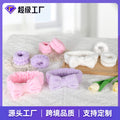Overseas Bow Headband Hair Tie Hand Wrist Strap Magnetic Washed Face Wrist Strap Solid Plush Headband Custom Wholesale