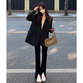 Women's Fall Korean Casual Petite Blazer 2026 - Khaki