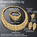 New Statement Multi-Layer Rhinestone Necklace Bracelet Set Earrings Ring Set Premium Banquet Clavicle Chain Accessory Women