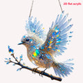 Hot selling beautiful bird acrylic living room courtyard pendant holiday scene decoration pendant gift