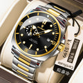 Swiss Brand New Mens Watch Steel Band Waterproof Glow Quartz Watch Live Export Bestseller Drop Ship