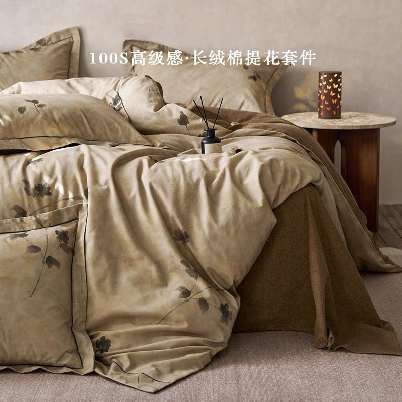 Beauty Orchid Brushed Cotton 4-Piece Bedding Set - view 2