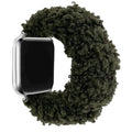 For appleiwatch Watch Band s87 Overseas Spring/Fall Winter Stretch Hair Tie Teddy Wool Combo Band