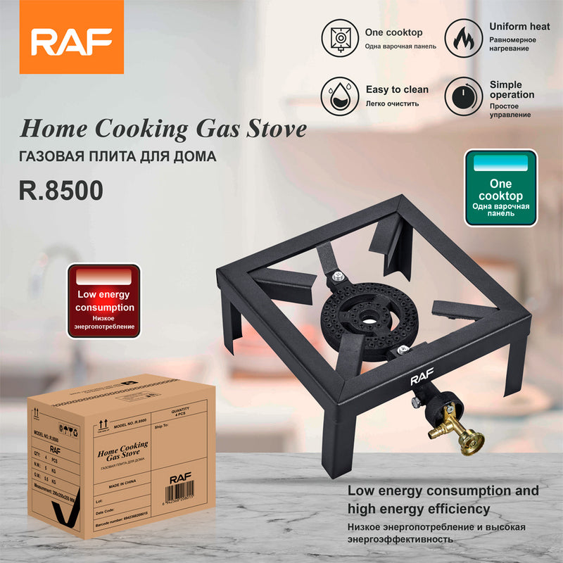 RAF Tabletop Gas Stove - LPG Single Burner, Flame-Out Protection