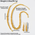 Overseas Western Bold 3-Piece Set No Fade Line Wrap Chain Necklace Bracelet Set Earrings Set In Stock