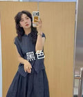 Summer Korean Artistic Ramie Mini Flutter Sleeve Stand Collar Diagonal Placket Lightweight Shirt