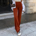 Casual Fashion High Waist Fitted Wide Leg Pants