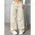 Casual Plus Size High Waist Loose Straight Leg Pants