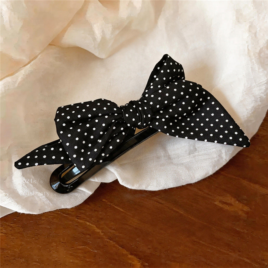 Korean Polka Dot Bow Duckbill Hair Clip - view 6