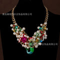 New Heavy-Duty Vintage Breeze Necklace Full Diamond Beauty Fish Ocean Motif Necklace Fashionable Elegant Collarbone Necklace Accessory