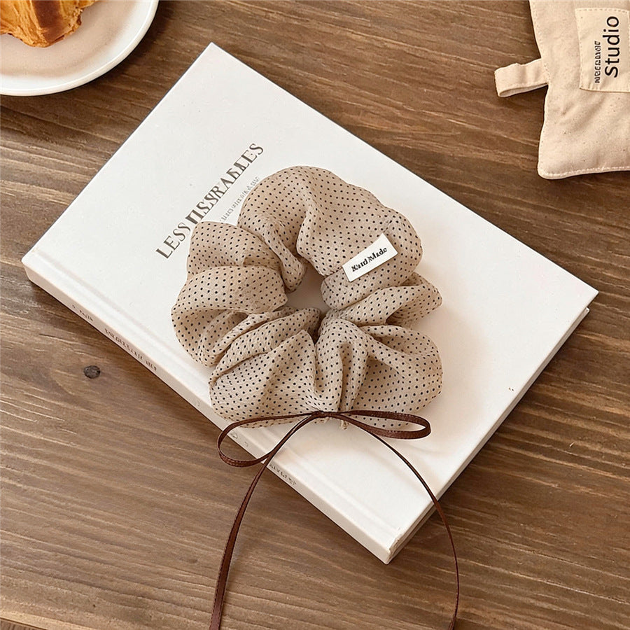 French Polka Dot Bow Scrunchie - view 6