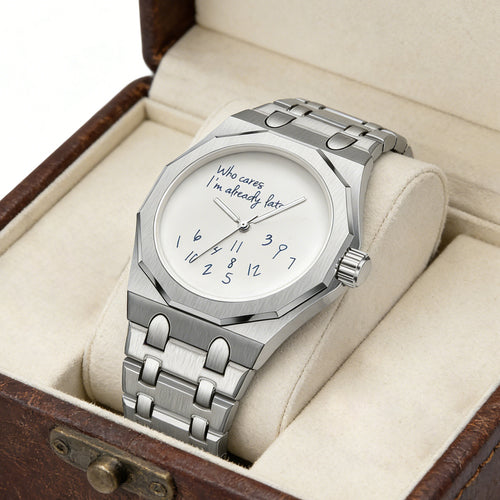 Cross-Border Hit Fashionable Personality Numbers Mens Watch Simple Trendy Glow Waterproof Steel Band No Engrave Degree Quartz Watch