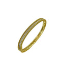 New Starry Sky Bead Edge Solo Row Crystal Bangle Women Thick 18k Gold Slim Cut Full Diamond Bracelet Starry Sky Hand Jewelry Wholesale