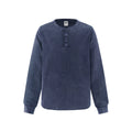 Men's Waffle Washed Distressed Batik Crew Neck T-Shirt