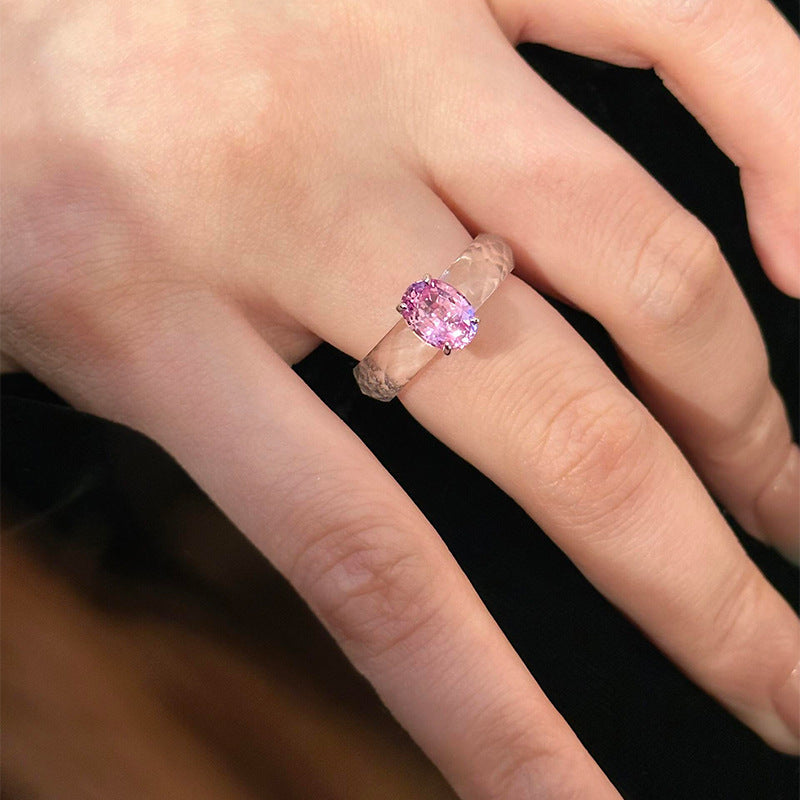 French Oval Zircon Statement Ring - view 4